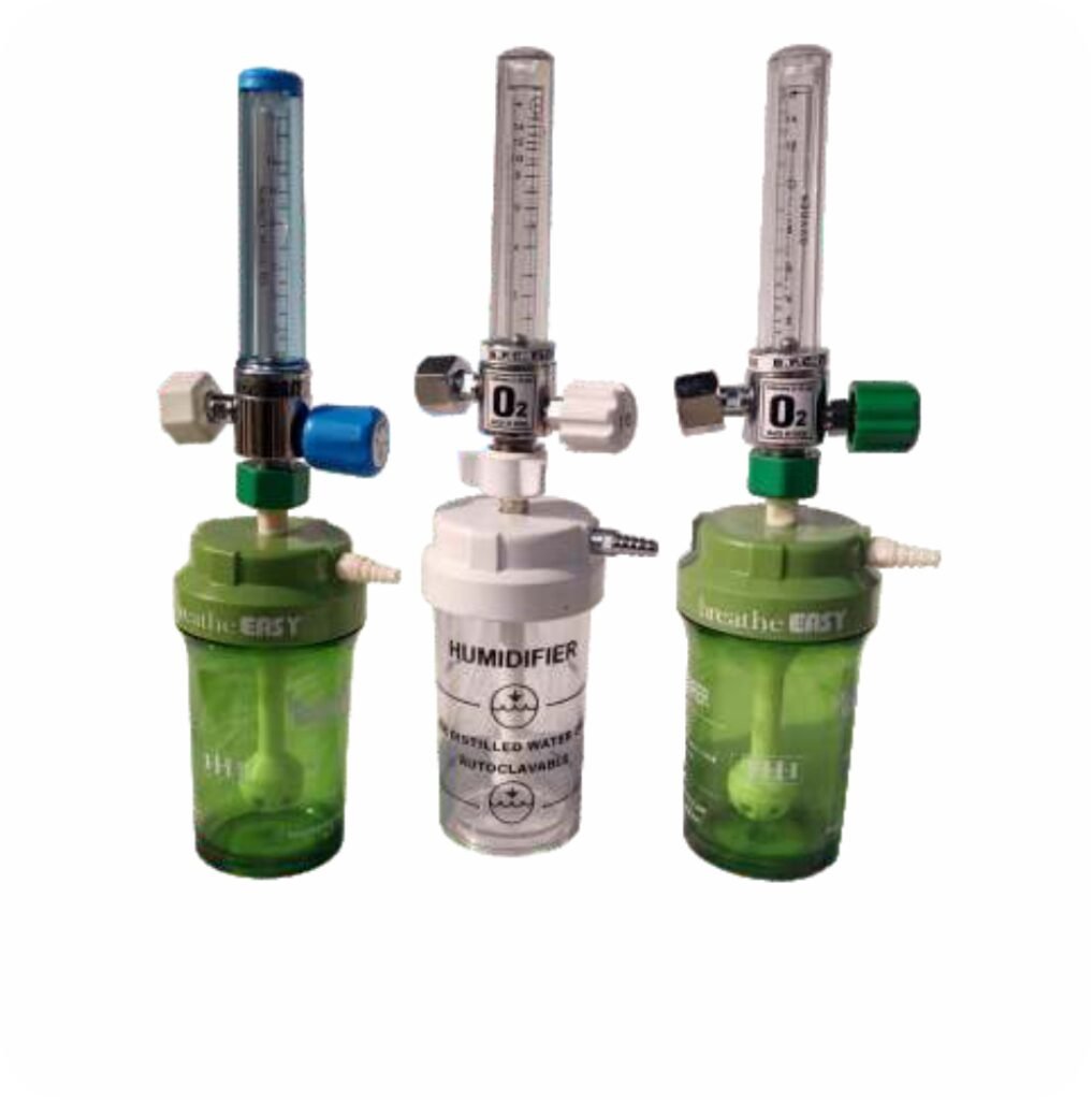 Oxygen Flow Meter with humidifier bottle
